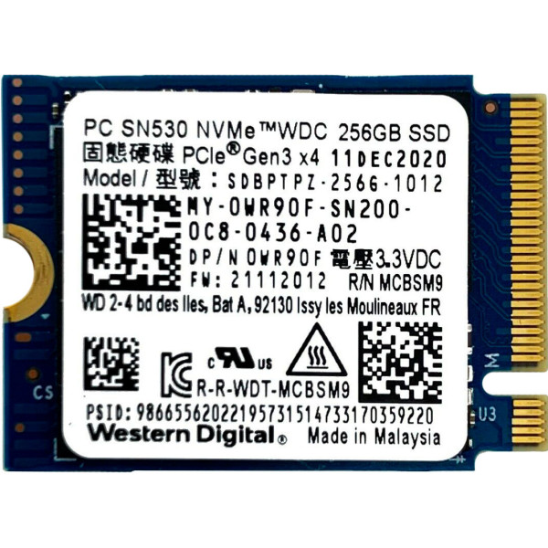 Купити SSD диск Western Digital PC SN530 256Gb NVMe PCIe M.2 2230 (SDBPTPZ-256G)