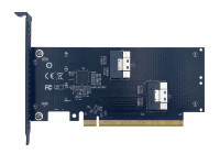 PCIe 4.0 x16 адаптер на 2× SlimSAS SFF-8654 8i для NVMe U.2/U.3 SSD PCIe 4.0 x16 адаптер на 2× SlimSAS SFF-8654 8i для NVMe U.2/U.3 SSD