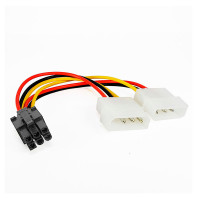 Перехідник 2x Molex 4pin to PCI-e 6pin 18AWG Перехідник 2x Molex 4pin to PCI-e 6pin 18AWG