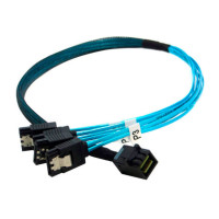 Кабель SFF-8643 Mini-SAS HD to 4 SATA Reverse Breakout Splitter 0.5m Кабель SFF-8643 Mini-SAS HD to 4 SATA Reverse Breakout Splitter 0.5m