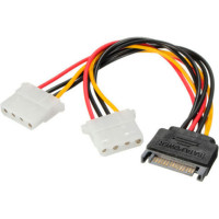 Перехідник SATA Power to 2x Molex Splitter 0.15m Перехідник SATA Power to 2x Molex Splitter 0.15m