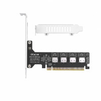 Адаптер-розгалужувач PCIe 4.0 x16 на 4× OCuLink SFF-8612 x4 з підтримкою Bifurcation Адаптер-розгалужувач PCIe 4.0 x16 на 4× OCuLink SFF-8612 x4 з підтримкою Bifurcation