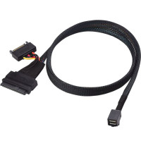 Кабель SFF-8643 Mini-SAS HD to SFF-8639 U.2 NVMe connector with SATA Power 0.5m Кабель SFF-8643 Mini-SAS HD to SFF-8639 U.2 NVMe connector with SATA Power 0.5m