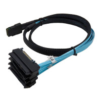 Кабель SFF-8087 Mini-SAS to 4 SFF-8482 SAS connectors with SATA Power 1m Кабель SFF-8087 Mini-SAS to 4 SFF-8482 SAS connectors with SATA Power 1m