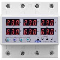 Реле контролю напруги TOMZN 63A 3P (TOVPD3-63VA) Реле контролю напруги TOMZN 63A 3P (TOVPD3-63VA)